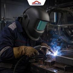 Sanplaza Kolormatik Otomatik Kararan Kaynak Maskesi UV Korumalı Ayarlı Başlık Kaynakçı Baş Maskesi