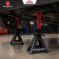 Worldforce 11140 2 Ton Kriko Standı Araç Sehpası Ayarlanabilir Çiftli Oto Destek Sehpası