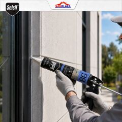 Selsil Şeffaf Nötr Dış Cephe Silikonu 300 ml UV Dayanımlı Cam Pvc Beton Derz Dolgu Mastiği 3 Adet