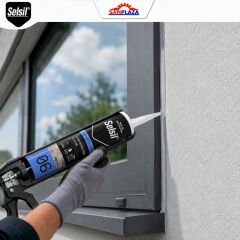 Selsil Şeffaf Nötr Dış Cephe Silikonu 300 ml UV Dayanımlı Cam Pvc Beton Derz Dolgu Mastiği 5 Adet