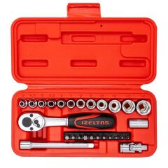 İzeltaş 14000005132 1/4'' Altı Köşe Mini Lokma Anahtar ve Bits Set 27 Parça