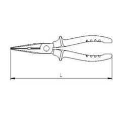 İzeltaş 3220132180 Kargaburun Düz Uçlu Opak 180 mm