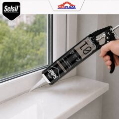 Selsil Şeffaf Genel Amaçlı Silikon 280 gr Cam PVC Seramik Banyo Mutfak Sızdırmazlık 2 Adet