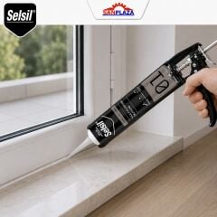 Selsil Genel Amaçlı Beyaz Silikon 280 gr Cam PVC Seramik Metal Banyo Mutfak Sızdırmazlık Dolgu Malzemesi 2 Adet