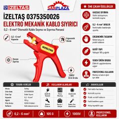 İzeltaş Elektro Mekanik Kablo Sıyırıcı 0375350026 Otomatik Kablo Soyma ve Sıyırma Pensesi