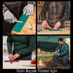 BeaverCraft LS7P03 Çift Taraflı Deri Bileme Parlatma Kayışı 3'lü Polisaj Macunu Seti