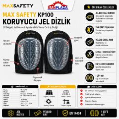 Max Safety KP100 Koruyucu Jel Dizlik CE Belgeli Profesyonel İş Güvenliği Diz Pedi