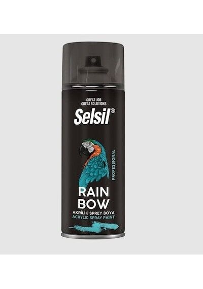 Selsil Rainbow Antrasit Gri Akrilik Sprey Boya 400 ml – Yüksek Kapatıcılık, Hızlı Kuruma RAL 7016