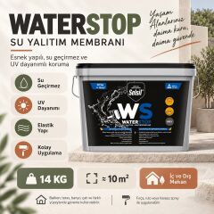 Selsil Waterstop Su Yalıtım Membranı 14 kg Hibrit Polimer UV Dayanımlı Elastik İzolasyon