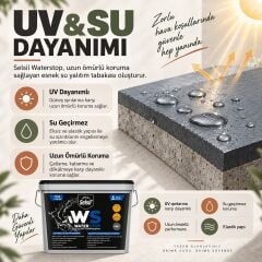 Selsil Waterstop Su Yalıtım Membranı 14 kg Hibrit Polimer UV Dayanımlı Elastik İzolasyon
