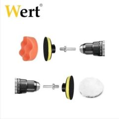 WERT 9014 11 Parça 80 mm Pasta Cila Polisaj Sünger Ped Seti M10 Adaptörlü