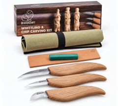 Beavercraft S15 Çip Oyma ve Yontma Bıçağı Seti, 6 Parça