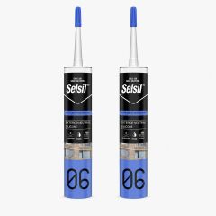 Selsil Beyaz Nötr Dış Cephe Silikonu 300 ml UV Dayanımlı Cam PVC Beton Derz Dolgu Mastiği 2 Adet