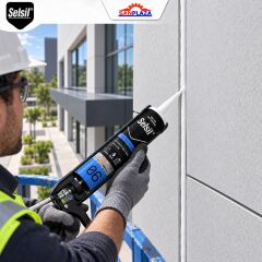 Selsil Beyaz Nötr Dış Cephe Silikonu 300 ml UV Dayanımlı Cam PVC Beton Derz Dolgu Mastiği 2 Adet