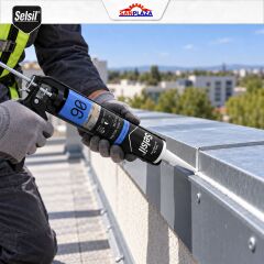 Selsil Beyaz Nötr Dış Cephe Silikonu 300 ml UV Dayanımlı Cam PVC Beton Derz Dolgu Mastiği 2 Adet