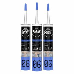 Selsil Beyaz Nötr Dış Cephe Silikonu 300 ml UV Dayanımlı Cam PVC Beton Derz Dolgu Mastiği 3 Adet
