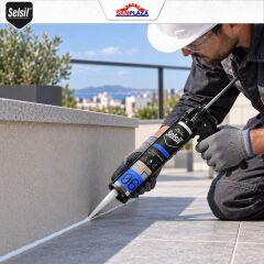 Selsil Beyaz Nötr Dış Cephe Silikonu 300 ml UV Dayanımlı Cam PVC Beton Derz Dolgu Mastiği 3 Adet