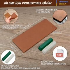 BeaverCraft LS2P11 Deri Bileme Kayışı + 2 Parlatma Macunu Bıçak Bileme ve Polisaj Seti