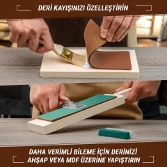 BeaverCraft LS2P11 Deri Bileme Kayışı + 2 Parlatma Macunu Bıçak Bileme ve Polisaj Seti
