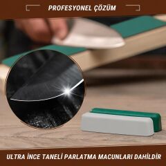 BeaverCraft LS2P11 Deri Bileme Kayışı + 2 Parlatma Macunu Bıçak Bileme ve Polisaj Seti