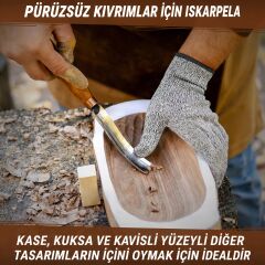 BeaverCraft S14 3 Parça Kaşık Oyma Seti Ahşap Oyma ve Kaşık Yapma Bıçak Seti