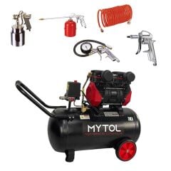 Mytol MYK0501 Yüksek Hızlı Hava Kompresörü 50 Litre + 5 Parça Havalı Set