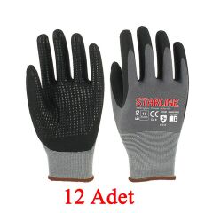 Starline E-92 Puanlı Mikro Köpük Nitril Eldiven Montaj Eldiveni No.9/Large - 12 Adet