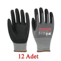 Starline E-92 Puanlı Mikro Köpük Nitril Eldiven Montaj Eldiveni No.9/Large - 12 Adet