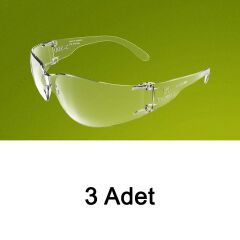Baymax S-500 Dinamik Şeffaf Koruyucu Çapak İş Gözlüğü (3 Adet)