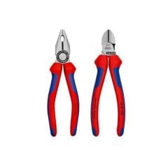 Knipex 2'li Set Kombine Pense 180 mm Yan Keski 160 mm