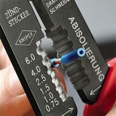 Knipex 9722240 Çok fonksiyonlu Pabuç Sıkma Kablo Sıyırma Pensesi