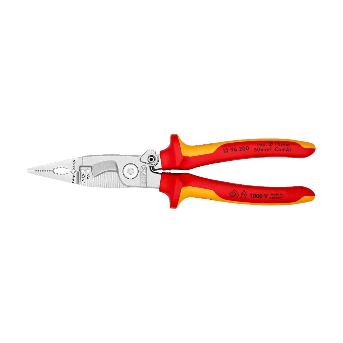 Knipex 1396200 Çok Fonksiyonlu VDE Elektrikçi Pensesi