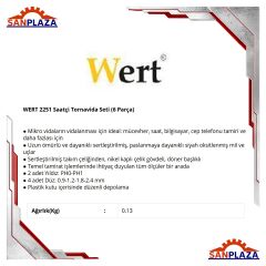 Wert 2251 Saatçi Tornavida Seti (6 Parça)