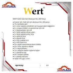 Wert 6200 Hobi Gravür Seti Aksesuar Kiti 200 Parça