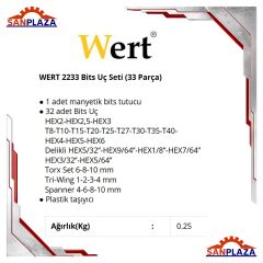 Wert 2233 Bits Uç Seti Hex Torx Tri-Wing Spanner 33 Parça