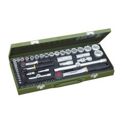 Proxxon 23040 1/4'' 1/2'' Cırcır Kollu 56 Parça Lokma Allen ve Bits Takımı